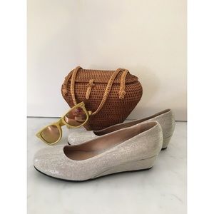 🌴FSLNY Italian Wedges Metallic Leather🌴